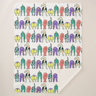 Cobertor Sherpa Padrão de Bumbuns de Cães Coloridos