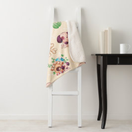 Cobertor Sherpa Padrão de Cachorro Adorável