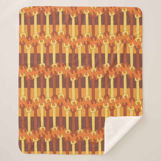 Cobertor Sherpa Padrão de chave vertical (Frente)