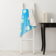 Padrão de cor gradiente floral azul Flor