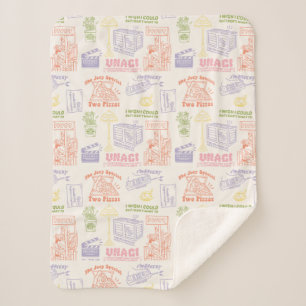 Cobertor Sherpa Padrão de cotações coloridas dos AMIGOS™