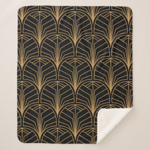 Cobertor Sherpa Padrão de Deco de Arte Invisível. Bba minimalís