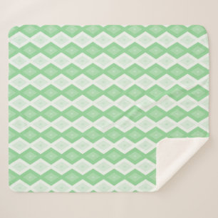 Cobertor Sherpa Padrão de diamante verde da maçã