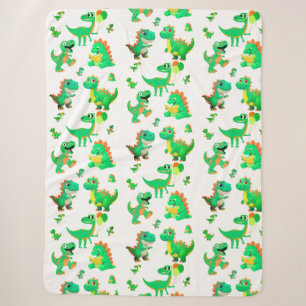 Cobertor Sherpa Padrão de Dinossauro Fofo Cobertor
