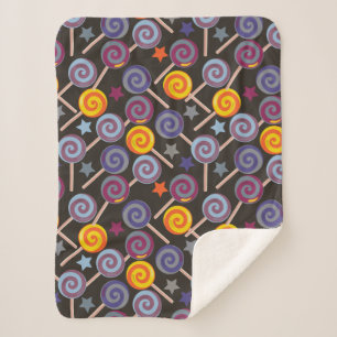 Cobertor Sherpa Padrão de doces   Padrão do lombo   pirulito 9