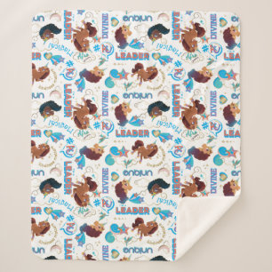 Cobertor Sherpa Padrão de Empoderamento Mágico do Afro Unicorn