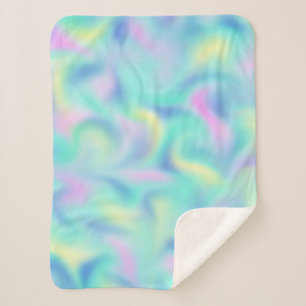 Cobertor Sherpa Padrão de espirais Bonito de Pastel desfocadas com
