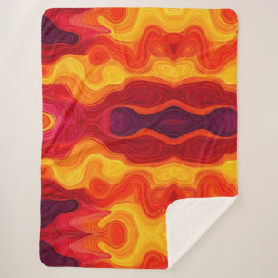 Cobertor Sherpa Padrão de espiral vibrante