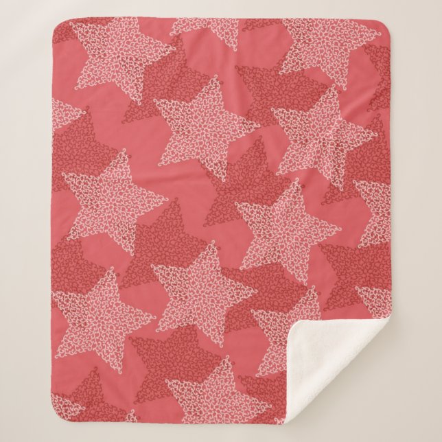 Cobertor Sherpa Padrão de estrelas (Frente)
