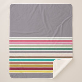 Cobertor Sherpa Padrão de Faixa Retroativa Sherpa Blanket