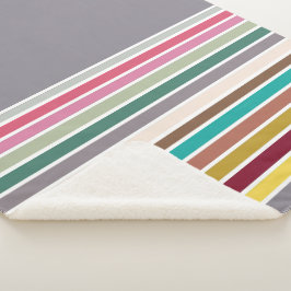 Cobertor Sherpa Padrão de Faixa Retroativa Sherpa Blanket