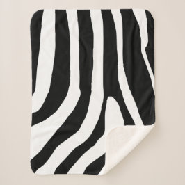 Cobertor Sherpa Padrão de faixas de impressão zebra