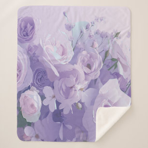 Cobertor Sherpa Padrão de flor macia