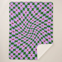 Padrão de Flores Rosa Cinza