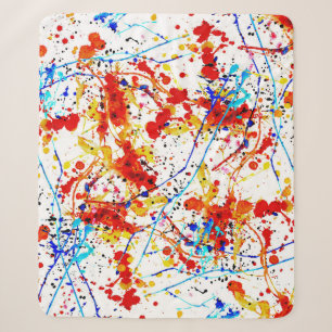 Cobertor Sherpa Padrão de Fundo Branco das Manchas de Aquarela