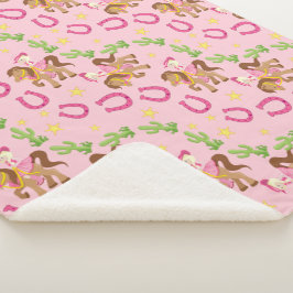 Cobertor Sherpa Padrão de Garotinha Bonita