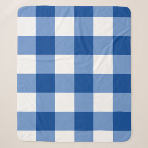 Cobertor Sherpa Padrão de gingham azul