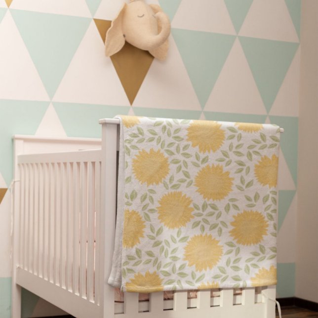 Cobertor Sherpa Padrão de girassol do País Brilhante (Criador carregado)