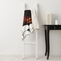 Padrão de Halloween com Pumpkins e Aranhas