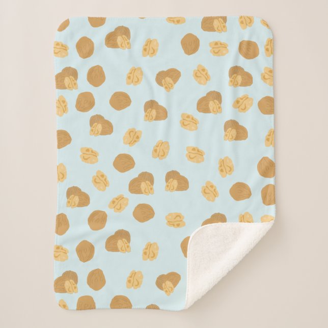 Cobertor Sherpa Padrão de Noz das Nozes Bonitas (Frente)