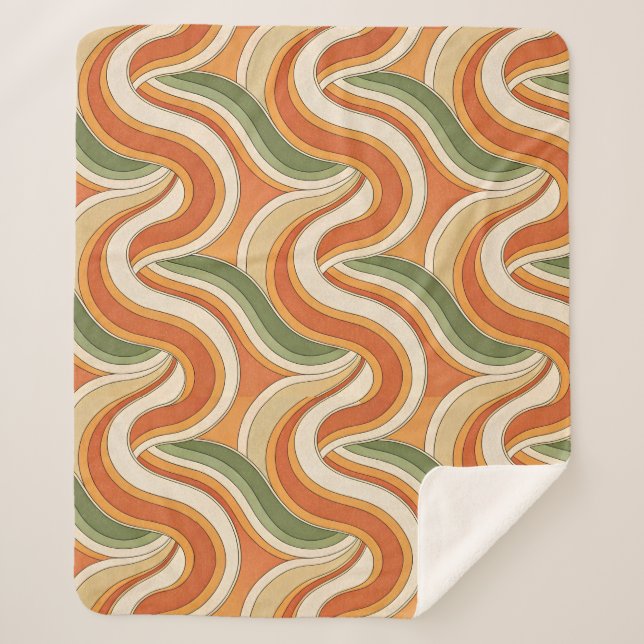 Cobertor Sherpa Padrão de ondas mágicas (Frente)