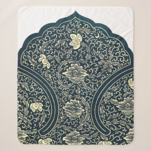 Cobertor Sherpa Padrão de ornamento chinês Sherpa Blanket