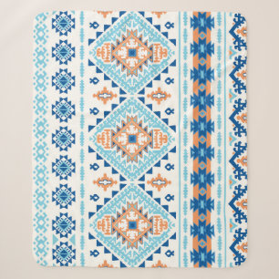 Cobertor Sherpa Padrão de Ornamento de Rug Tribal Indiano