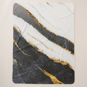 Cobertor Sherpa Padrão de ouro negro Sherpa Blanket