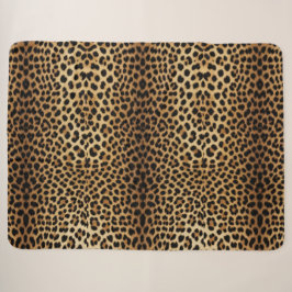 Cobertor Sherpa Padrão de Pele de Leopardo