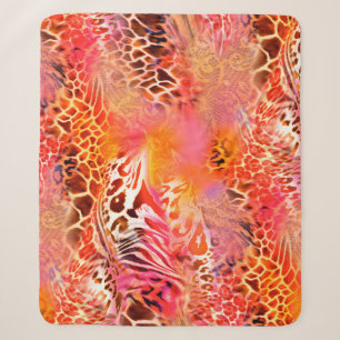 Cobertor Sherpa padrão de pele leopardo leopardo leopardo,abstrato