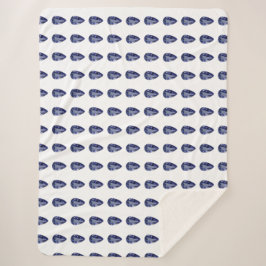 Cobertor Sherpa Padrão de pera azul