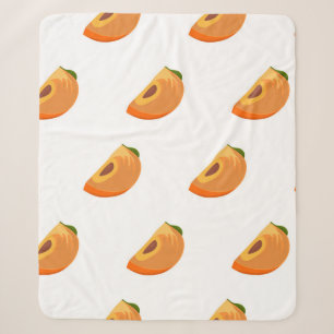 Cobertor Sherpa Padrão de persimmon isolado sobre fundo branco.