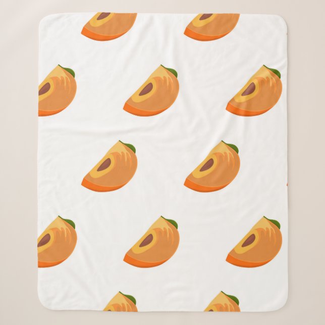 Cobertor Sherpa Padrão de persimmon isolado sobre fundo branco.  (Frente)