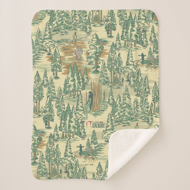 Cobertor Sherpa Padrão de Pesca da Floresta IT (Frente)