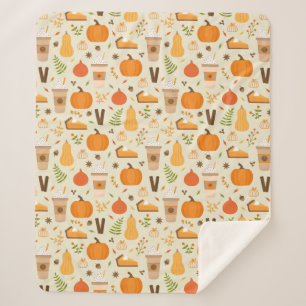 Cobertor Sherpa Padrão de queda de laranja divertido