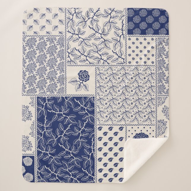 Cobertor Sherpa padrão de retalhamento delicado e sem soldadura ab (Frente)