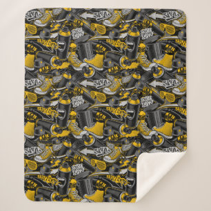 Cobertor Sherpa Padrão de Rua Urbana do Grafite Retroativo