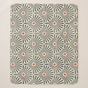 Cobertor Sherpa Padrão de safra japonês, textura perfeita.