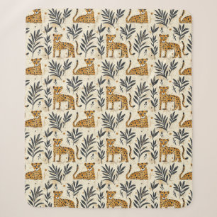 Cobertor Sherpa Padrão de selva de leopardo brincalhão