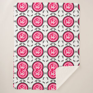 Cobertor Sherpa Padrão de Símbolo Moderno