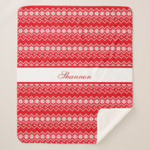 Padrão De Suéter Vermelho E Branco Personalizado