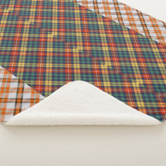 Cobertor Sherpa Padrão de Tartan Buffalo, Xadrez Azul Branco Verme
