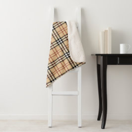 Cobertor Sherpa Padrão de Tartan escocês