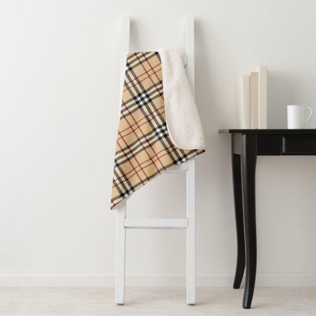 Cobertor Sherpa Padrão de Tartan escocês (In Situ)