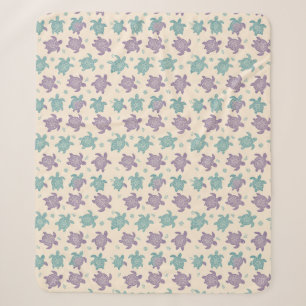 Cobertor Sherpa Padrão de Tartaruga Mandala Pastel