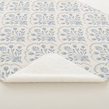 Padrão de vieira floral azul texturizado e suave