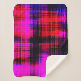 Cobertor Sherpa padrão de vintagem abstrato colorida