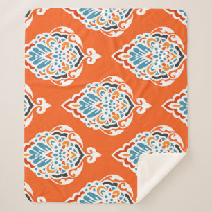 Cobertor Sherpa Padrão de vintagem festivo úmido, design elegante.