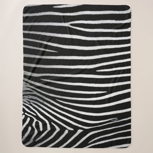 Cobertor Sherpa Padrão de Zebra (Frente)