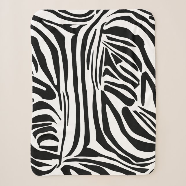 Cobertor Sherpa Padrão de zebra (Frente)